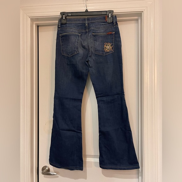 7 For All Mankind Dark Blue Bell bottom Jeans - Picture 6 of 6